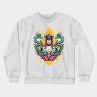 girls, and cute dragons Crewneck Sweatshirt